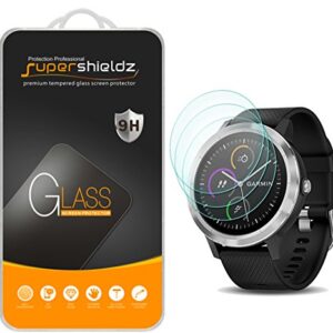 (3 Pack) Supershieldz Designed for Garmin (Vivoactive 3) (Not Fit for Vivoactive 3 Music) Tempered Glass Screen Protector, Anti Scratch, Bubble Free