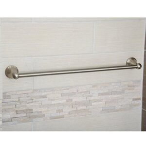 Amazon Basics Modern Towel Bathroom Bar, Satin Nickel, 24 Inch