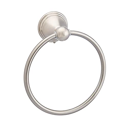 Amazon Basics Modern Towel Ring, S-Shape, 6.3-inch Diameter, Satin Nickel