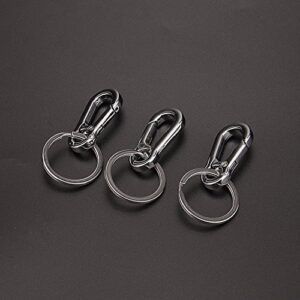 Sunmns Metal Keyring Keychain Key Ring Chain Holder Organizer for Car/Key Finder, 3 Pack