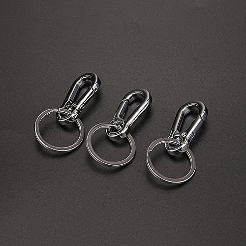 Sunmns Metal Keyring Keychain Key Ring Chain Holder Organizer for Car/Key Finder, 3 Pack