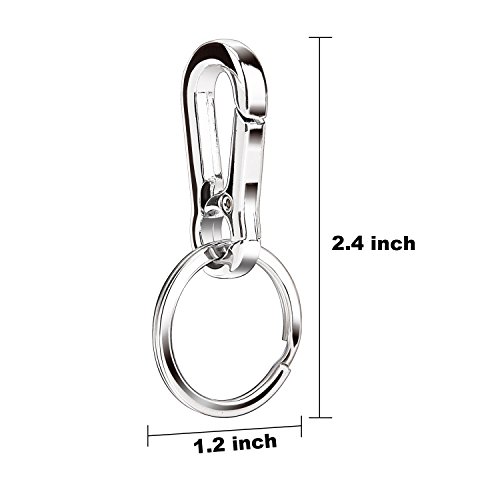 Sunmns Metal Keyring Keychain Key Ring Chain Holder Organizer for Car/Key Finder, 3 Pack