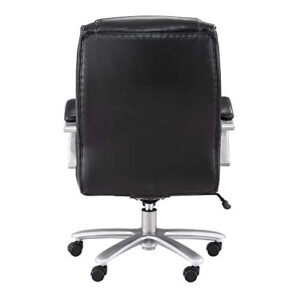 Safco Big & Tall High-Back Swivel Executive Task Chair with Bonded Leather Seating, 500lb Weight Capacity, Adjustable Height & Tilt, Work or Home Office