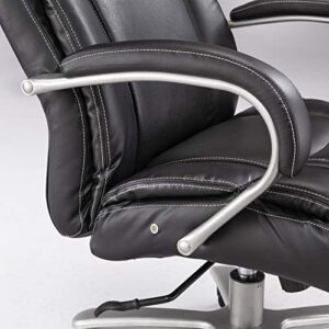 Safco Big & Tall High-Back Swivel Executive Task Chair with Bonded Leather Seating, 500lb Weight Capacity, Adjustable Height & Tilt, Work or Home Office