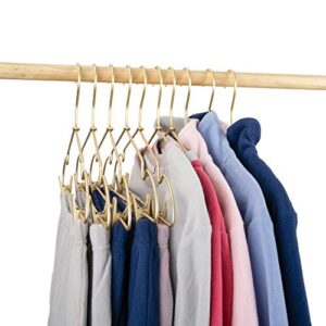 Koobay 12.6" Children Gold Clothes Hangers with Clips,10-Pack ,Coat Clothes Hangers, Standard Suit Hangers, Saving Space
