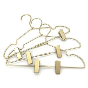 Koobay 12.6" Children Gold Clothes Hangers with Clips,10-Pack ,Coat Clothes Hangers, Standard Suit Hangers, Saving Space