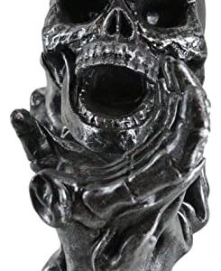 Ebros Dead Rising Skull Hell's Booze Flame Skeleton Wine Holder Figurine 11.25" L Halloween Party Hosting Centerpiece Decor