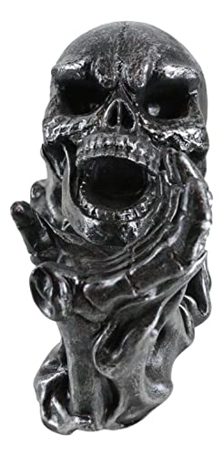 Ebros Dead Rising Skull Hell's Booze Flame Skeleton Wine Holder Figurine 11.25" L Halloween Party Hosting Centerpiece Decor