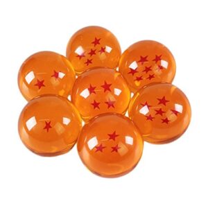 Aebor 7pcs 76MM Large Crystal Acrylic Resin Glass Ball with Gift Box Dragon Transparent Play Balls