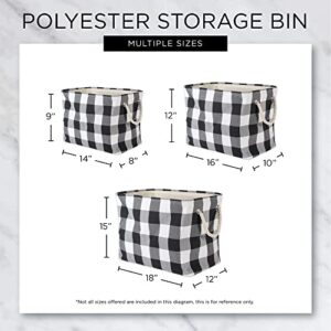 DII Polyester Container with Handles, Chevron Storage Bin, Medium, Gold