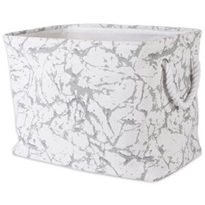 dii polyester storage bin, marble, white, medium