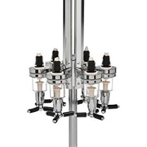 Godinger 6 Bottle Liquor Dispenser, Revolving Whiskey Bottle Dispenser Holder