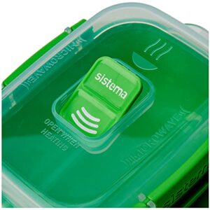 Sistema Microwave Rectangular Container, 525 ml-Assorted Colours