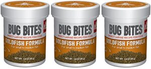 fluval (3 pack) bug bites goldfish formula for small to medium fish