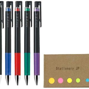 Pilot juice up 03 Retractable Gel Ink Pen, Hyper Fine Point 0.3mm, 5 Color Ink, Sticky Notes Value Set