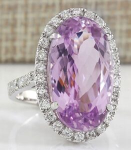 promsup women fashion 925 sterling silver pink kunzite ring engagement jewelry size 6-10 (8)