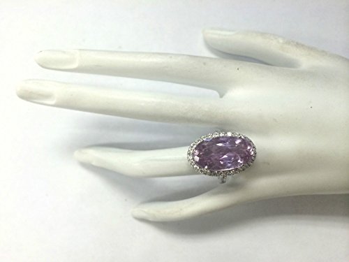 Promsup Women Fashion 925 Sterling Silver Pink Kunzite Ring Engagement Jewelry Size 6-10 (8)