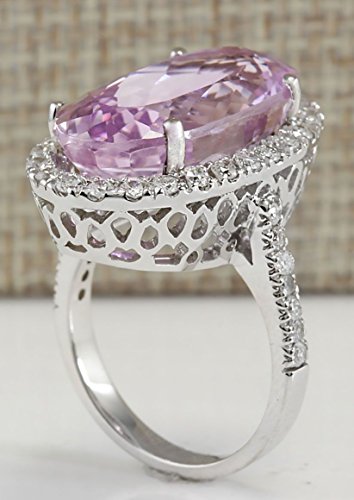 Promsup Women Fashion 925 Sterling Silver Pink Kunzite Ring Engagement Jewelry Size 6-10 (8)