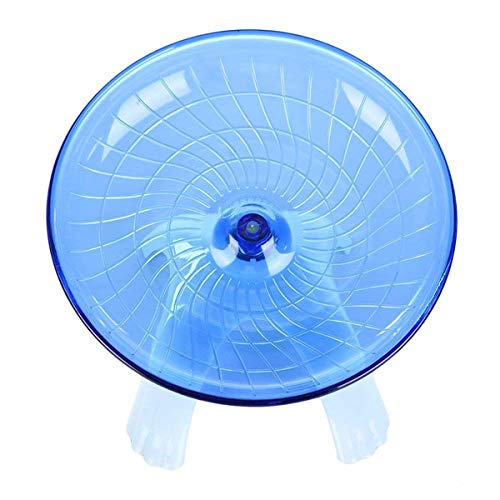 zswell1 Pack Exercise Wheel Jogging Running Silent Spinner Hamster Flying Saucer for Syrian Hamsters Rat Gerbils Mice Chinchilla Guinea Pig Squirrel and Other Small Animal (Blue)