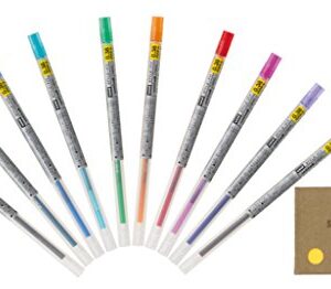 Signo Gel Ink Refills for Style Fit Gel Multi Pen 0.38mm 10 Color Ink, Sticky Notes Value Set