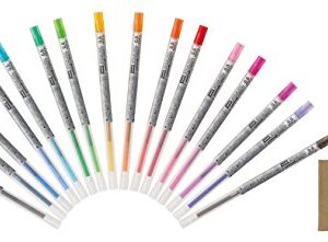 Signo Gel Ink Refills for Style Fit Gel Multi Pen 0.5mm 16 Color Ink, Sticky Notes Value Set