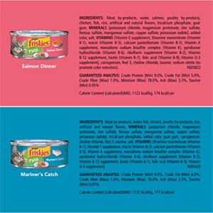 Purina Friskies Wet Cat Food Pate Variety Pack Seafood and Chicken Pate Favorites - (40) 5.5 oz. Cans