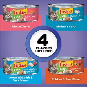 Purina Friskies Wet Cat Food Pate Variety Pack Seafood and Chicken Pate Favorites - (40) 5.5 oz. Cans