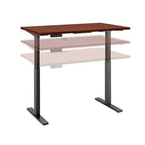 bush business furniture move 60 series height adjustable standing desk, 48w x 24d, hansen cherry