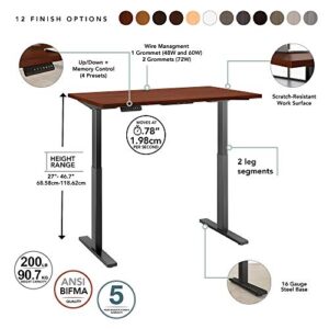 Bush Business Furniture Move 60 Series Height Adjustable Standing Desk, 48W x 24D, Hansen Cherry