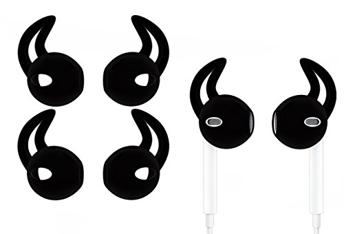 6pcs (B-APL-OEP) Left + Right Side Replacement Stabilizers Earhooks Wings Fins Eartips Adapters Compatible with Apple iPhone EarPods Earbuds with Remote and Mic - X 8 7 7+ SE 6 6S 6+ 5 5s 5c iPod iPad