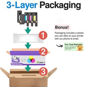 Limeink Compatible Toner Cartridge Replacement for Dell E525W Toner Cartridges for Dell E525w Cartridge for Dell Toner E525w for Dell Toner e 525w H3M8P Ink for Dell e525w for Dell e 525w Toner 4 Pack