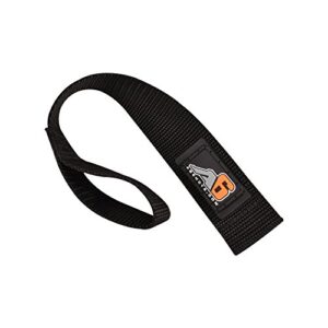 agency 6 winch hook pull strap - solid black - 1.5 inch wide - heavy duty - made in the u.s.a
