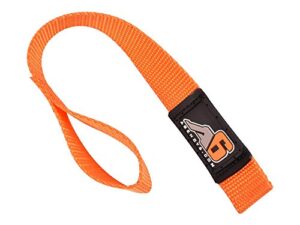 agency 6™ winch hook pull strap - orange - 1 inch wide - heavy duty - made in the u.s.a