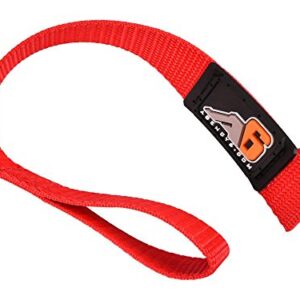 Agency 6™ WINCH HOOK PULL STRAP - RED - 1 INCH WIDE - Heavy Duty - Made in the U.S.A. - Lifetime warranty