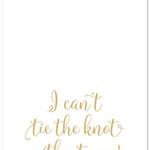 12 cnt Will You Be My Bridesmaid Cards I Can't Tie The Knot Without You (Gold)