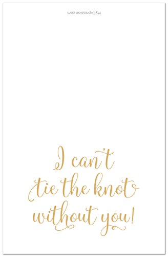 12 cnt Will You Be My Bridesmaid Cards I Can't Tie The Knot Without You (Gold)