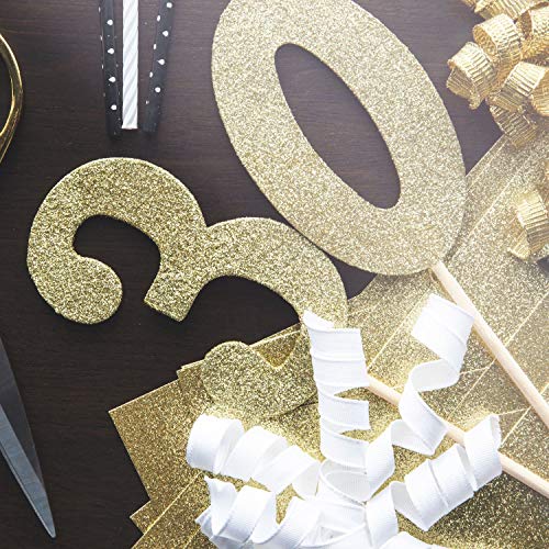 Ground Up Creations Premium 20 Sheets Glitter Cardstock 12" x 12" - Use For Scrapbooking - Holidays - Weddings - Birthdays - Parties - 300GSM For Paper Cutting Bending Or Shaping (Gold, 20 Pack)