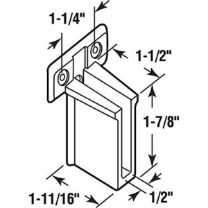 Prime-Line MP7016 Wire Shelf End Bracket, White (6 Pack)