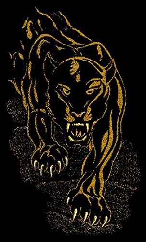 Black Panther Jaguar Area Rug African Animal Carpet (5’ 3” X 7’ 5”)