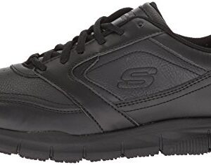 Skechers womens Nampa-wyola Food Service Shoe, Black Polyurethane, 8 US