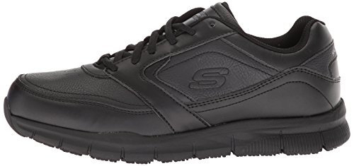 Skechers womens Nampa-wyola Food Service Shoe, Black Polyurethane, 8 US