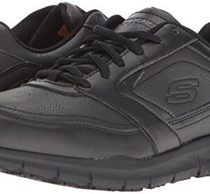 Skechers womens Nampa-wyola Food Service Shoe, Black Polyurethane, 8 US