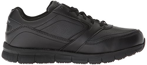 Skechers womens Nampa-wyola Food Service Shoe, Black Polyurethane, 8 US