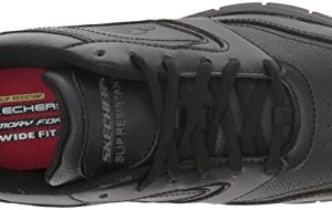 Skechers womens Nampa-wyola Food Service Shoe, Black Polyurethane, 8 US