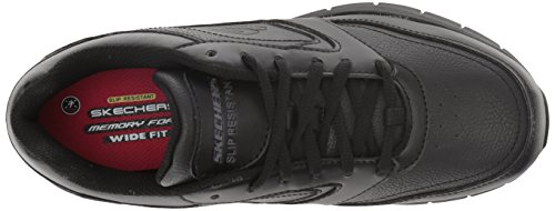 Skechers womens Nampa-wyola Food Service Shoe, Black Polyurethane, 8 US