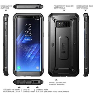 SUPCASE Unicorn Beetle PRO Series Phone Case for Samsung Galaxy S8, Full-Body Rugged Protective Case for Galaxy S8 2017 (Black)