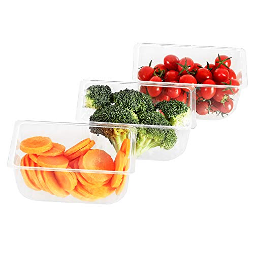 Tebery Large Clear Chilled Condiment Server with Lid and 5 Removable Compartments, Bar Garnish Holder Garnish Tray Salad Platter
