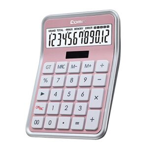 comix calculator 12 digits, calculator for office/home/school,c-8s (rose gold)