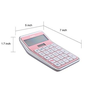 Comix Calculator 12 Digits, Calculator for Office/Home/School,C-8S (Rose Gold)
