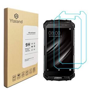 [2 pack] ytaland for doogee s60 / s60 lite screen protector 5.2 inch, tempered glass anti-fingerprints thin 9h hardness screen protector for doogee s60 / s60 lite